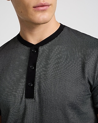 Mini Geo Textured Everyday Performance Henley