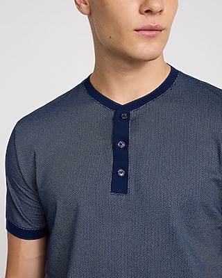 Mini Geo Textured Everyday Performance Henley