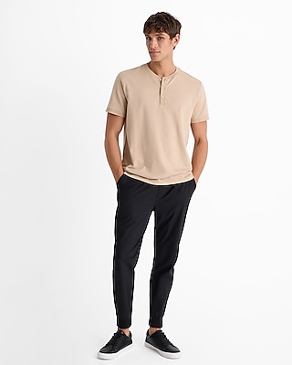 Mini Geo Textured Everyday Performance Henley