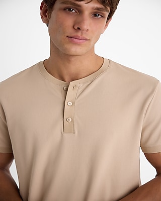 Mini Geo Textured Everyday Performance Henley