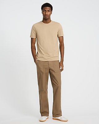 Monochromatic Textured Striped Luxe Pique Crew Neck T-Shirt - image 4