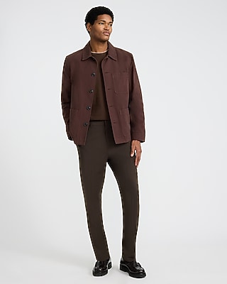 Textured Contrast Trim Perfect Fit Premium Weight Crew Neck T-Shirt