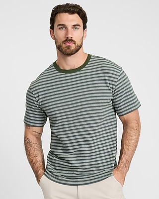 Classic Fit Striped Crew Neck T-Shirt