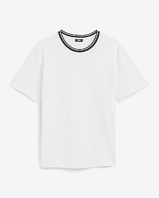 Classic Fit Luxe Pique Contrast Trim Crew Neck T-Shirt