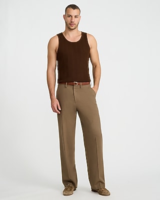 Ribbed Cotton-Blend Crew Neck Tank