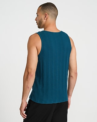 Ribbed Cotton-Blend Crew Neck Tank