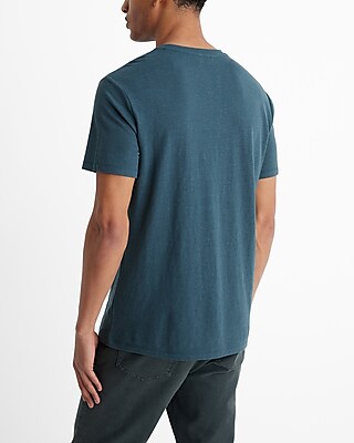 Linen-Blend Crew Neck T-Shirt