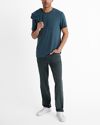 Linen-Blend Crew Neck T-Shirt
