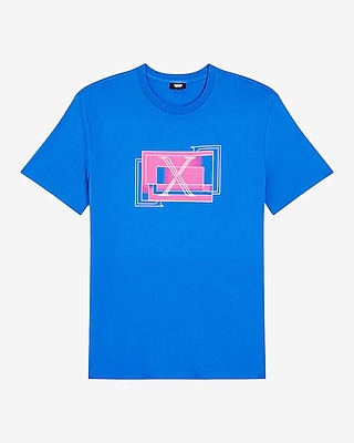 Layered Shape X Logo Graphic Perfect Pima Cotton T-Shirt