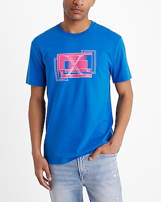 Layered Shape X Logo Graphic Perfect Pima Cotton T-Shirt