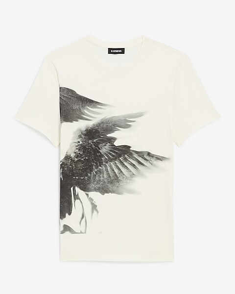 Graphic Print Bird T Shirt (Black/Orange) – THE-ECHELON