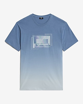 X-Logo Graphic Dip Dye Perfect Pima Cotton T-Shirt