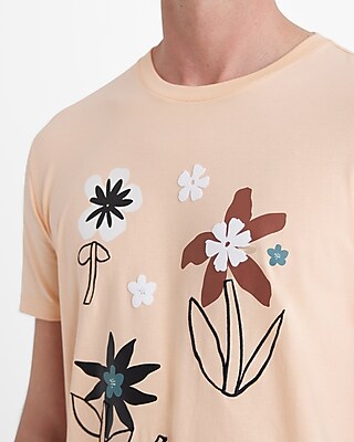 Sketch Floral Garden Graphic T-Shirt