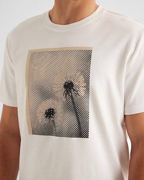 Mesh Dandelion Graphic T-shirt | Express Mesh Dandelion Graphic T-shirt | Express