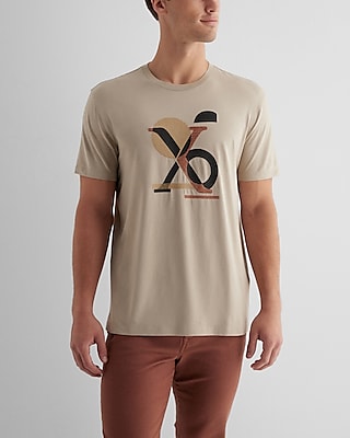 Embroidered X Logo Geo Graphic Perfect Pima Cotton T-shirt