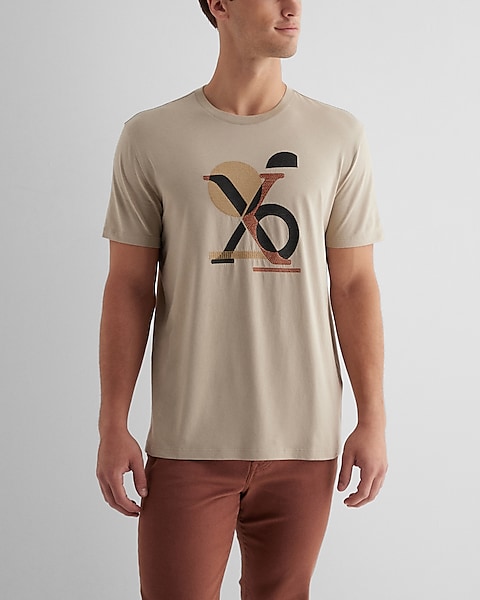Embroidered X Logo Geo Graphic Perfect Pima Cotton T-shirt | Express