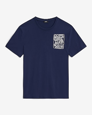 Boxed Embroidered Foliage Perfect Pima Cotton T-Shirt