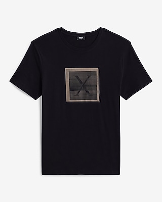 Layered X Logo Graphic Perfect Pima Cotton T-Shirt