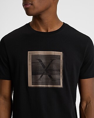 Layered X Logo Graphic Perfect Pima Cotton T-Shirt