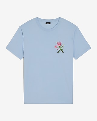 Floral X-Logo Graphic Perfect Pima Cotton T-Shirt