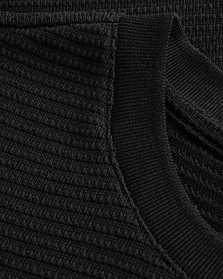 Boxy Textured Crew Neck T-Shirt
