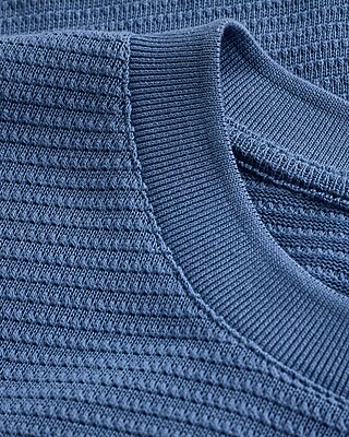 Boxy Textured Crew Neck T-Shirt