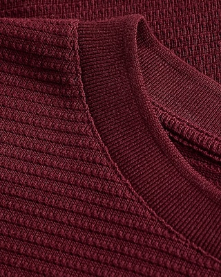 Boxy Textured Crew Neck T-Shirt
