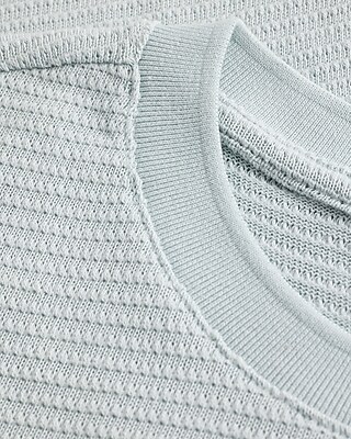 Boxy Textured Crew Neck T-Shirt