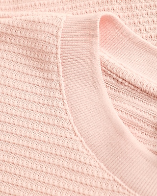 Boxy Textured Crew Neck T-Shirt