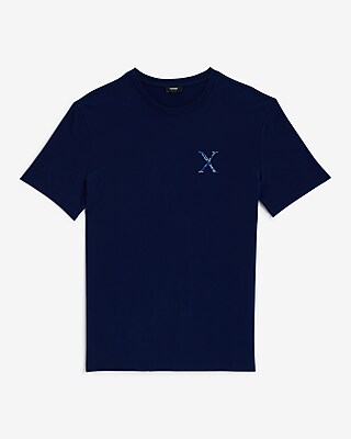 Embroidered X Logo Perfect Pima Cotton T-shirt | Express