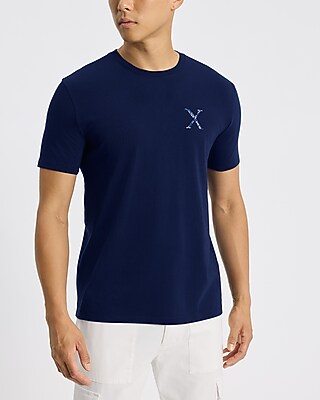 Embroidered X Logo Perfect Pima Cotton T-shirt | Express