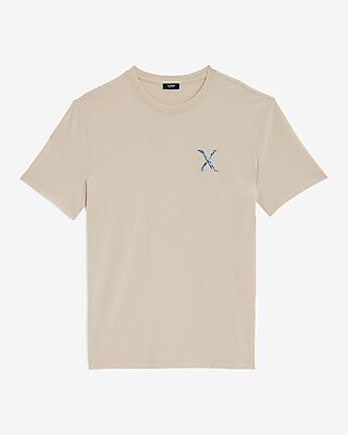 Embroidered X Logo Perfect Pima Cotton T-shirt | Express