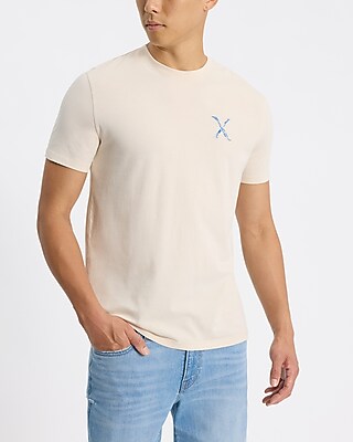 Embroidered X Logo Perfect Pima Cotton T-shirt | Express