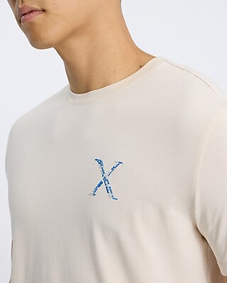 Embroidered X Logo Perfect Pima Cotton T-shirt | Express