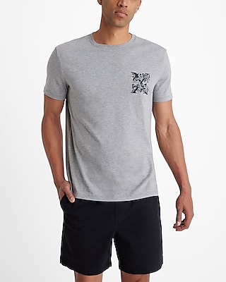 Embroidered Floral X Logo Graphic Perfect Pima Cotton T-Shirt