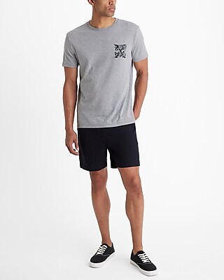 Embroidered Floral X Logo Graphic Perfect Pima Cotton T-Shirt
