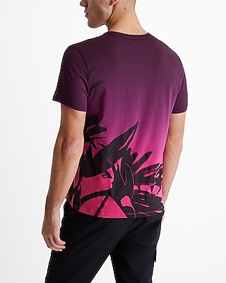 Dip Dyed Palm Graphic Perfect Pima Cotton T-Shirt