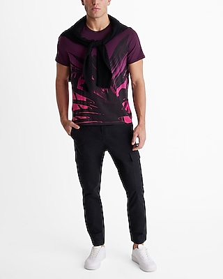 Dip Dyed Palm Graphic Perfect Pima Cotton T-Shirt