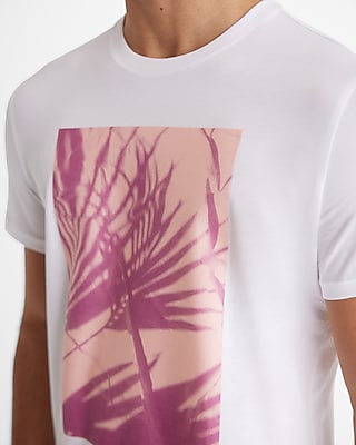 Shadowed Palm Graphic Perfect Pima Cotton T-Shirt