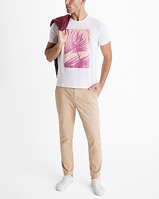 Shadowed Palm Graphic Perfect Pima Cotton T-Shirt