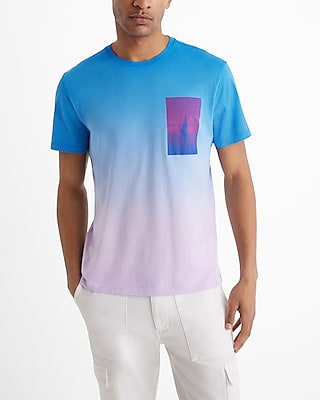 dip dye sailing graphic perfect pima cotton t-shirt