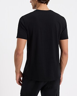 Embroidered Abstract Graphic Perfect Pima Cotton T-Shirt