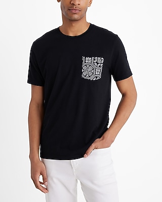 Pocket Dot Pattern Perfect Pima Cotton T-Shirt