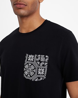 Pocket Dot Pattern Perfect Pima Cotton T-Shirt
