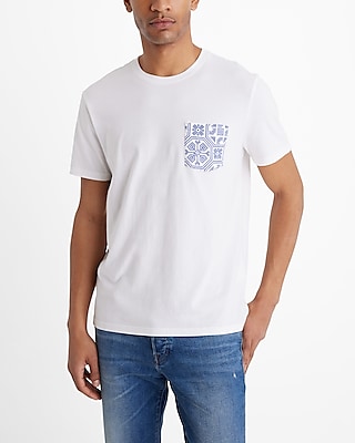 Pocket Dot Pattern Perfect Pima Cotton T-Shirt