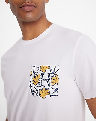 Embroidered Palm Pocket Perfect Pima Cotton T-Shirt