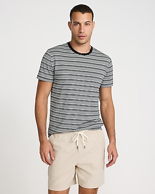 Striped Jacquard Short Sleeve T-Shirt