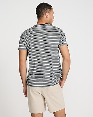 Striped Jacquard Short Sleeve T-Shirt