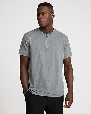 Sueded Jersey Snap Button Henley