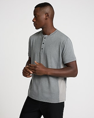 Sueded Jersey Snap Button Henley